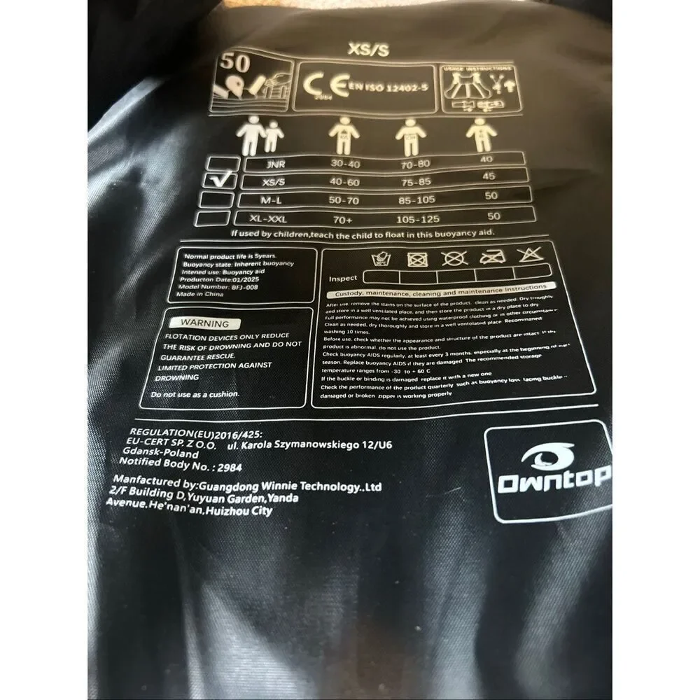 Owntop Buoyancy Aid Vest Size XS/S